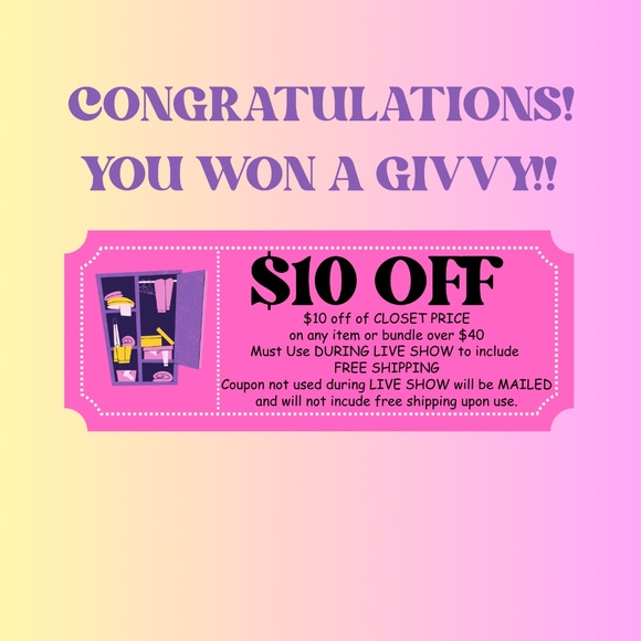 Congratulations! You Won A GIVEAWAY!! - Picture 1 of 1